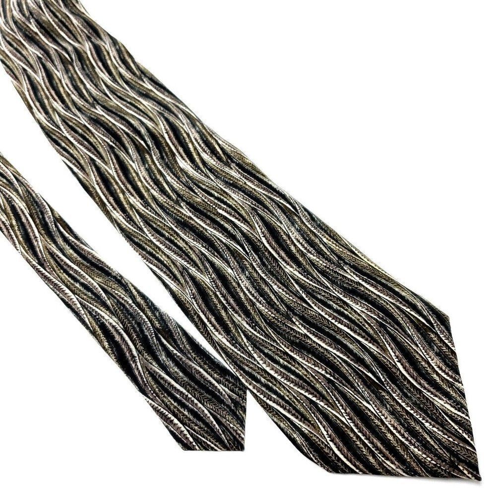 ‎Robert Stewart Silk Tie Print Green